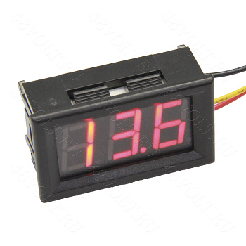 Вольтметр красный 3-30V